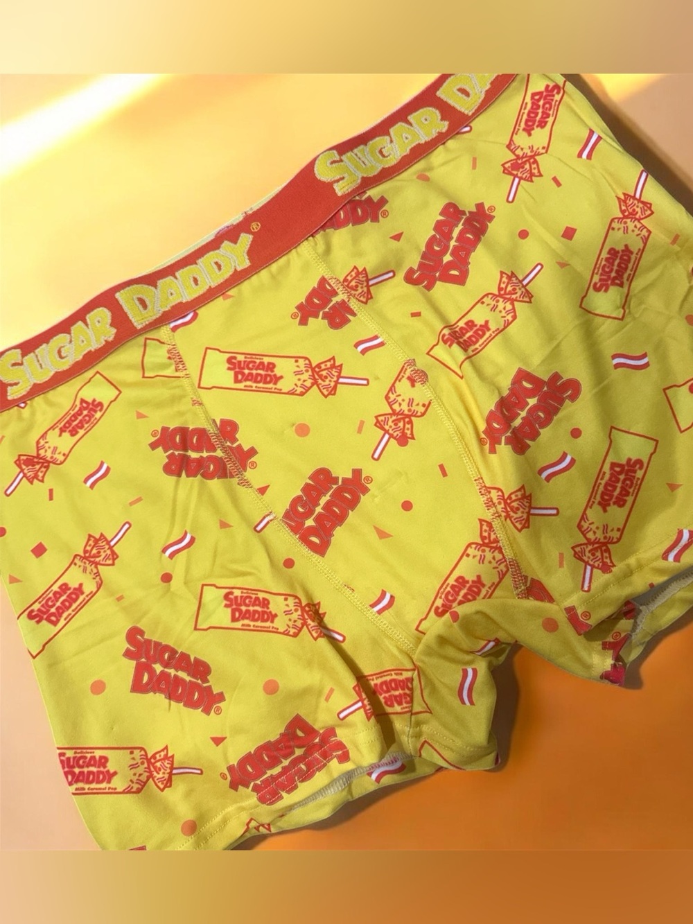 Yellow Men's Boxer Briefs with Branded Waistband
